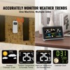 VEVOR Weather Station Indoor Outdoor, 7.5 in Color Display, Wireless Digital Home Weather Station, Black - 3 of 4