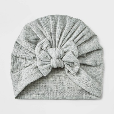 Image of Baby Bow Beanie - Cat & Jack™ Gray 0-6M