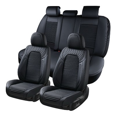 Coverado Car Seat Covers 5 Seats Faux Leather Seat Protectors
