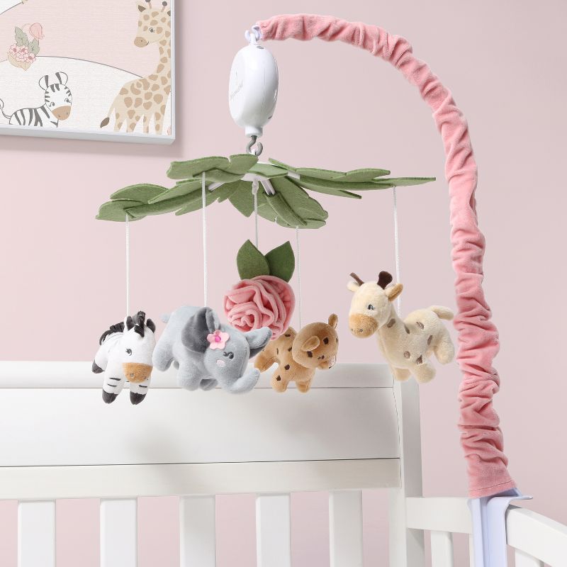 The Peanutshell Wildest Dreams Pink Musical Crib Mobile for Baby Girls, 4 of 8