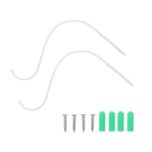 Unique Bargains Plant Hanger with Screws 4.5inch White 2pcs - 1 of 4