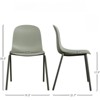 Fontoi Accent Chair, 4PCS Modern Dining Chair with Unupholstered, Kitchen Dining Room Chairs with Armless, Gray, 21.26"*20.08"*33.27" - 2 of 4
