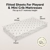 KeaBabies Mini Crib Sheets for Baby Girls, Boys, 2-Pack Soothe Pack and Play Sheets Fitted, Organic Pack N Play Mattress Sheet - 3 of 4
