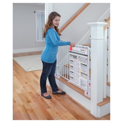 White Metal Swinging Baby Safety Gate