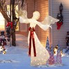 LuxenHome 5.7Ft 3D Christmas Angel with Star Holiday Decorations with Lights White - 4 of 4