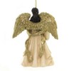 Holiday Ornament 5.0" Angel In Gold/Ivory Dress Short - Tree Ornaments 5.0 Inch Angel In Gold/Ivory Dress Heavenly Dark Skin Tree Ornaments - 3 of 3