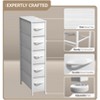 Sorbus 5 Drawers Narrow Dresser with Steel Frame, Wood Top & Easy Pull Fabric Bins for Small Spaces, Closets, Bedrooms, Bathrooms & Laundry - 3 of 4