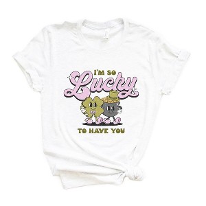 Simply Sage Market Women's I'm So Lucky To Have You Short Sleeve Graphic Tee - 1 of 4