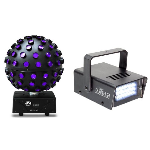 American Dj Starburst Hex Led Sphere Lighting Effect And Mini Led Strobe Light Target