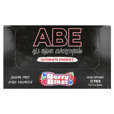 ABE Ultimate Energy, Berry Blast , 12 Pack, 2 fl oz (60 ml) Each