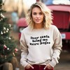 Simply Sage Market Women's Graphic Sweatshirt Dear Santa Bring Me More Dogs Wavy - 2 of 4
