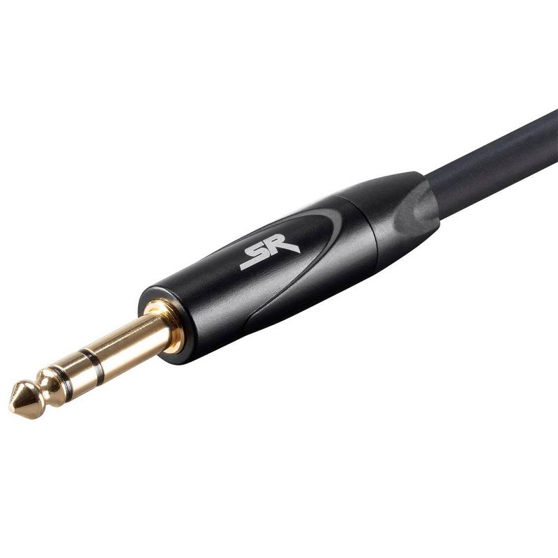 Monoprice XLR Male to 1/4 Inch TRS Male Cable - 3 Feet - Black | 16AWG, Gold Plated - Stage Right Series, 3 of 7