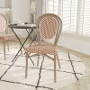 Emma & Oliver Colmar Indoor/Outdoor Stacking Thonet Bistro Style Chair with PE Rattan Seat and Metal Frame - 2 of 4