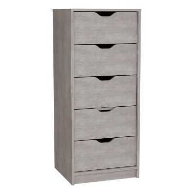 NicBex 42.40"H Simple Cut Out Handles Storage Dresser for Bedroom with 5 Drawers