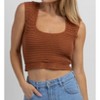 Women's CROCHET CROSS-TIE CROP TOP - Polagram - 3 of 4