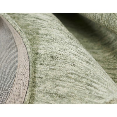 Sage Green Hand-Tufted Wool Rectangular Rug 2' x 3'
