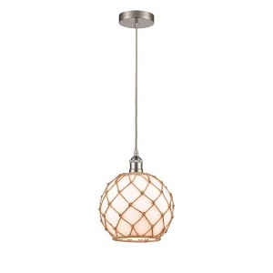 Farmhouse Rope - 1 Light Mini Pendant In Industrial Style-12.75 Inches Tall and 10 Inches Wide - 1 of 1