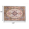FONTOI Vintage Bohemia Area Rug, Large Persian Non-slip Washable Carpet for Bedroom Dining Room Office, Indoor and Outdoor, Blue, 120"*0.31"*96" - 3 of 4