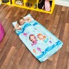 Everyday Kids Toddler Nap Mat – Underwater Mermaids – Soft Microfiber, Rollup with Handle & Pillow, for Preschool, Daycare, or Travel -Ages 2-6 years - 2 of 4