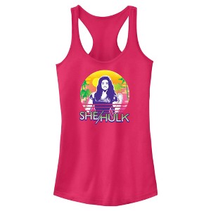 Juniors Womens She-Hulk: Attorney at Law Sun & Muscles Racerback Tank Top - 1 of 4