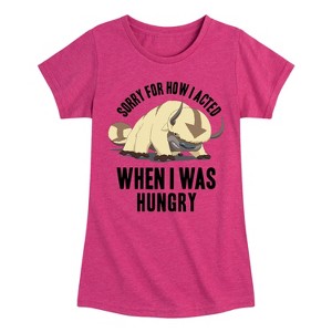 Girls' - Avatar: The Last Airbender - Appa Hungry Fitted Short Sleeve Graphic T-Shirt - 1 of 4