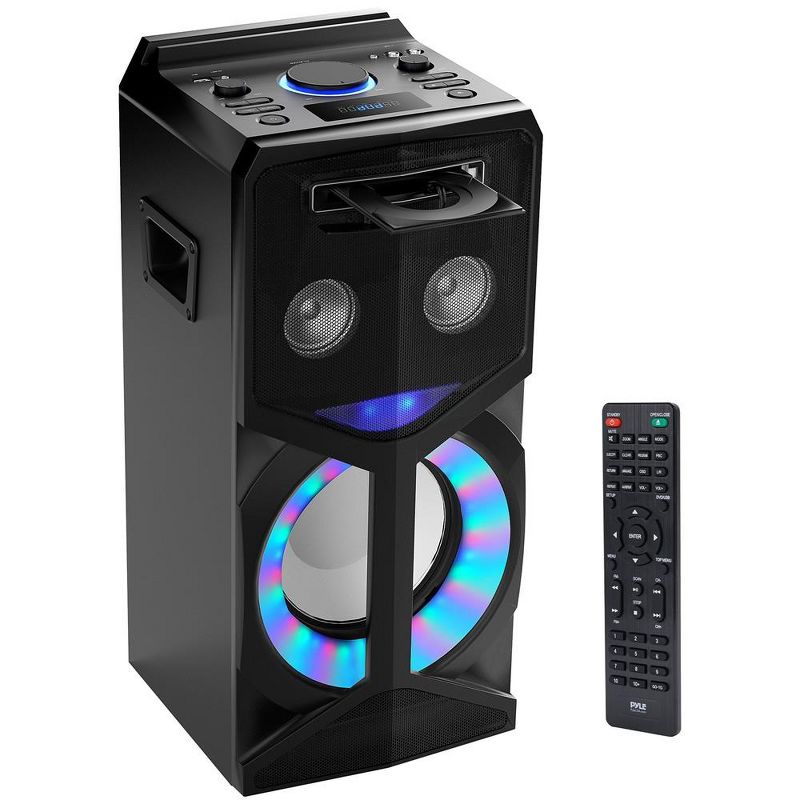 Pyle Karaoke Vibe PA Bluetooth Audio VIDEO/DVD Speaker System - Black, 1 of 8