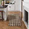Machine Washable Modern Plaid Area Rug Soft Non Slip Rug Indoor Accent Decorative Printed Rug Low Pile Foldable Carpet for Living Room Bedroom - 2 of 4