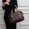 MKF Collection Francis Tote Women's handbag 3-D flowers with Keychain by Mia K - 3 of 4