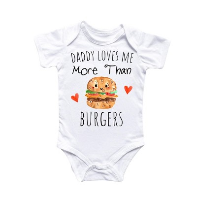 Daddy Bbq Burger - Baby Boy Girl Clothes Infant Onesie® Funny Cute Newborn GS1