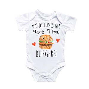 Daddy Bbq Burger - Baby Boy Girl Clothes Infant Onesie® Funny Cute Newborn GS1 - 1 of 4