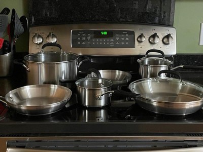 Kitchenaid 5-ply Clad Stainless Steel 10pc Cookware Set : Target