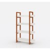 BRINJOY Solid wood bookshelf, four multi-functional open shelves Plant shelf - 2 of 4