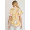 Women's Floral Potter Sleeve Shirt - entro - 3 of 4