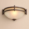 Franklin Iron Works Mission Wall Light Sconces Set of 2 Bronze Hardwired 14 1/2" Fixture Cream Scavo Glass for Bedroom Bathroom - 4 of 4