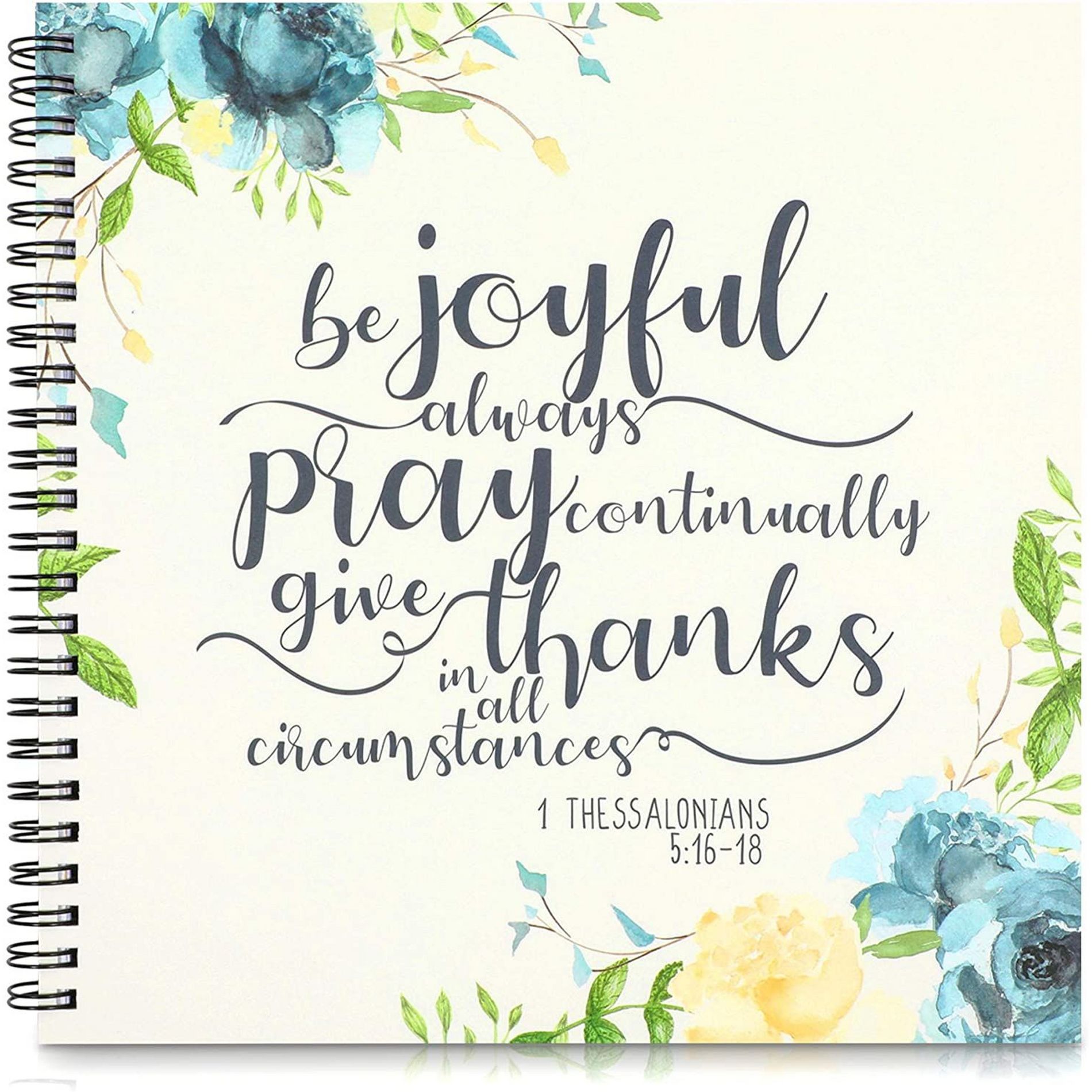 Faithful Finds Prayer Journal, Christian Faith Devotional, Floral Spiritual Spiral Bound Bible Journal for Women (8.8 x 8.5 Inches)
