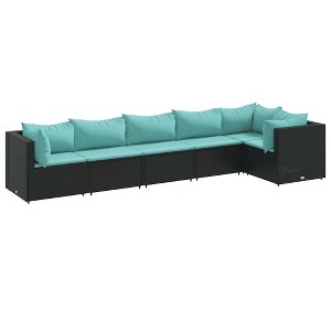 vidaXL Patio Lounge Set Black - 1 of 4
