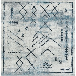 Unique Loom Kamala Washable Collection Area Rug - Geometric - 1 of 4