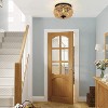 KTMBDW 3-Light Farmhouse Ceiling Light Fixtures, Industrial Hallway Light, Vintage Rattan Cage Ceiling Lamp for Living Room, Kitchen, Bedroom - 3 of 4