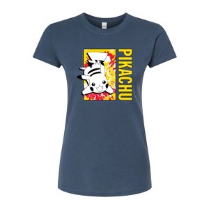 Women's - Pokémon - Tie Dye Pikachu Fitted Graphic T-Shirt - 1 of 3