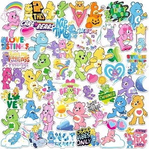 Care Bears Unlock The Magic 50ct Vinyl Large Deluxe Stickers Variety Pack - 1 of 4