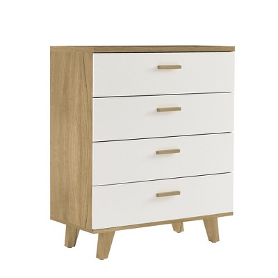 NicBex Classic White Dresser for Bedroom,Wood Drawer with Solid Wood Handle,Dressers for Kids Room,Living Room,Entry and Hallway,White