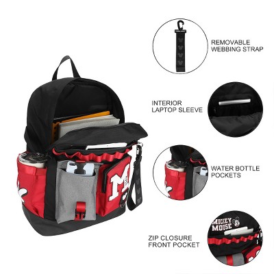 Disney Mickey Mouse M 18.5" Adult Black & Red Backpack — фото 4