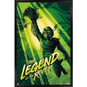 Trends International Creature From The Black Lagoon - The Legend Of The River by César Moreno Framed Wall Poster Prints - 1 of 4