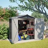 ORRD 6x4 FT Metal Outdoor Storage Shed, Lockable Waterproof Garden Tool Shed for Backyard & Patio - 3 of 4