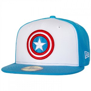 Adult Captain America Red White and Blue Colorway New Era 59Fifty Fitted Hat - 1 of 4