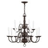 Livex Lighting Williamsburgh 12 - Light Chandelier in  Bronze - 3 of 4