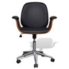 vidaXL Swivel Arm Chair Bent Wood and Faux Leather - 2 of 4