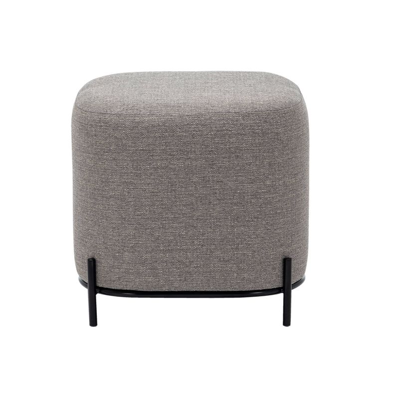 17" Modern Square Ottoman with Metal Base - WOVENBYRD, 1 of 21