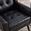 CAVINAS Modern Linen-Blend Upholstered Accent Chair with Metal Legs,Luxury Armchair for Living Room,Bedroom - 4 of 4