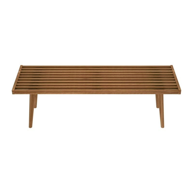 Max & Lily Entryway Bench, Wooden End of Bed Bench for Bedroom, Hallway, Porch, 56.25”, 3 of 6